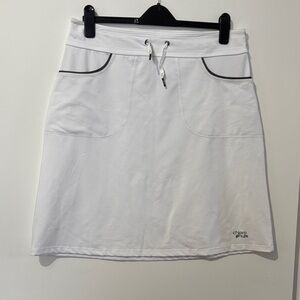 Chlorophylle White Midi Skirt with Drawstring